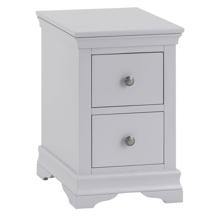 Kirkstone Moonlight Grey Bedside Table Fully Assembled Free Delivery