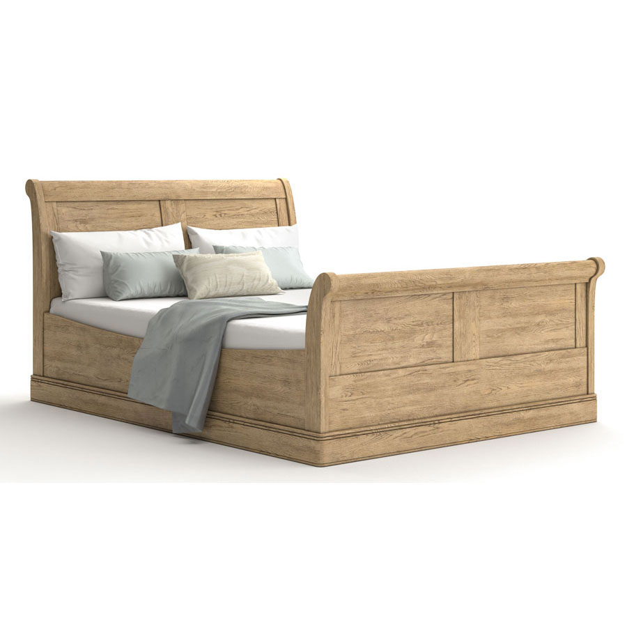 Versailles Oak King Size Bed Oak World
