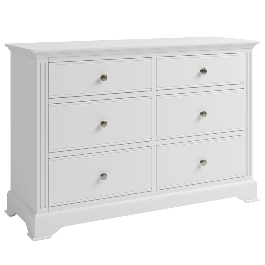 Derwent White 6 Drawer Chest Fully Assembled Free Delivery