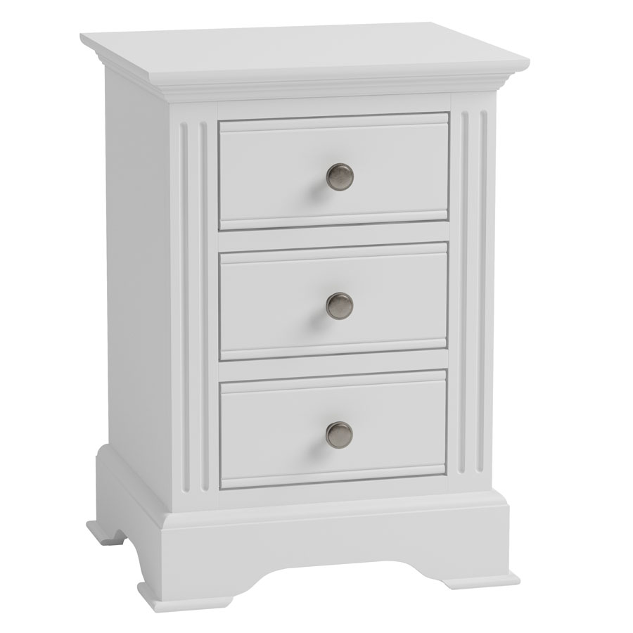 Derwent White Bedside Cabinet Fully Assembled Free Delivery