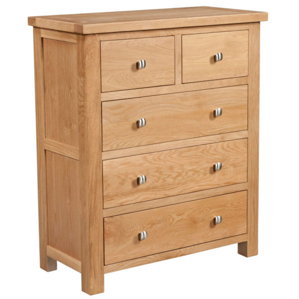 Wynyard Oak 2 Over 3 Chest | Fully Assembled