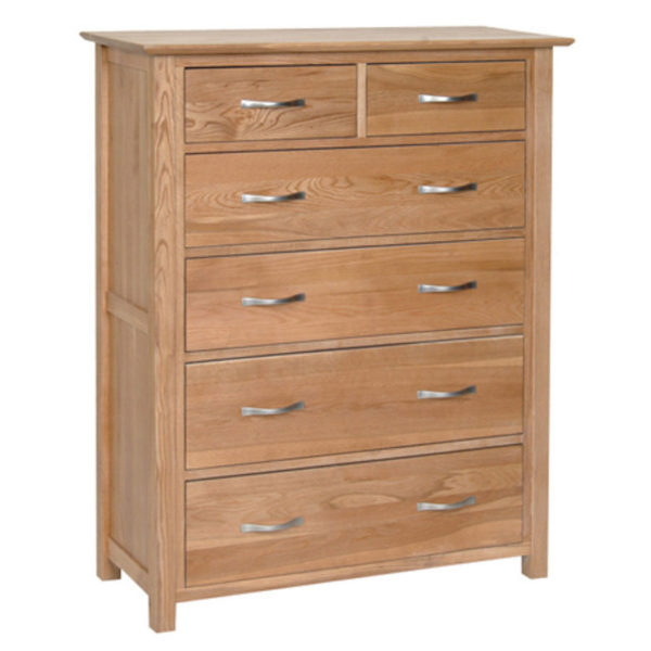 Devon Oak 2 Over 4 Chest With 6 Drawers | Fully Assembled | Clearance