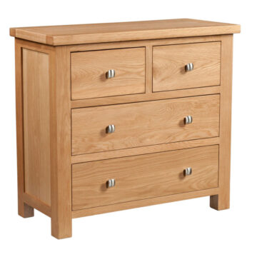 Wynyard Oak 2 Over 2 Chest of Drawers | Assembled