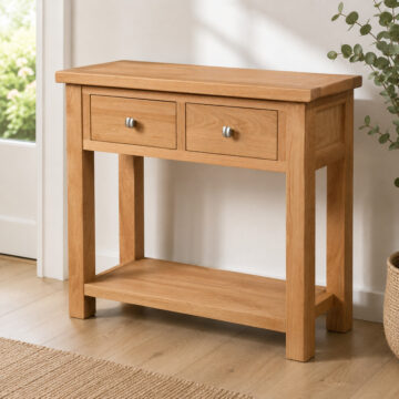 Wynyard Oak 2 Drawer Console Table