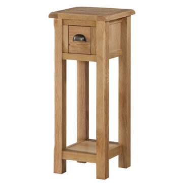 Kendal Oak 1 Drawer Telephone Stand | Oiled Finish