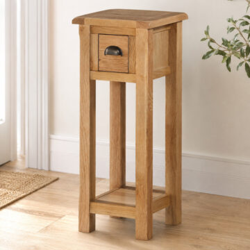 Kendal Oak 1 Drawer Telephone Stand | Oiled Finish