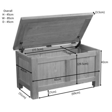 Wynyard Oak Blanket Box | Assembled