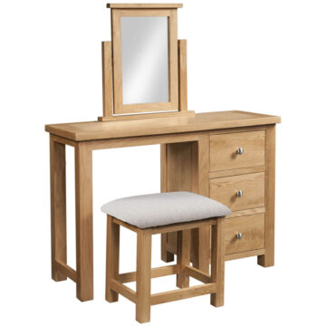 Wynyard Oak 3 Drawer Dressing Table | Assembled