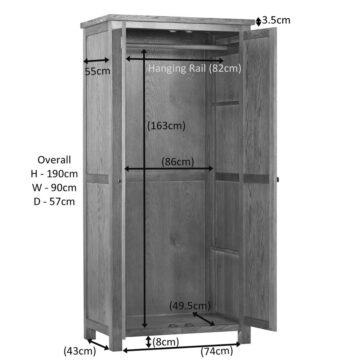 Wynyard Oak Double Wardrobe