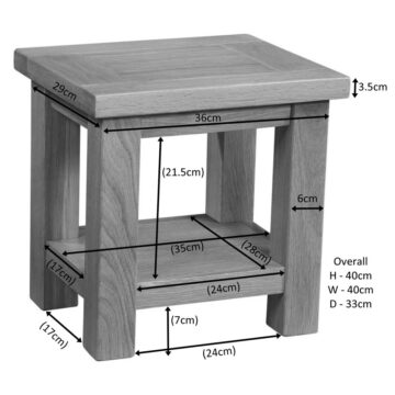 Wynyard Lamp Table | Oak Finish