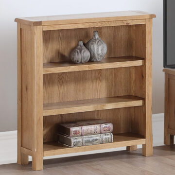 Kendal Oak Low Bookcase | Oiled Finish | Assembled