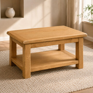 Salisbury Rustic Oak Large Coffee Table | Wax Finish
