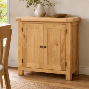 Salisbury Rustic Oak Mini Cupboard | Wax Finish