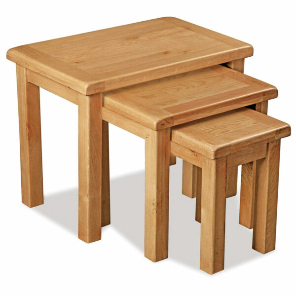 Salisbury Rustic Oak Nest Of Tables