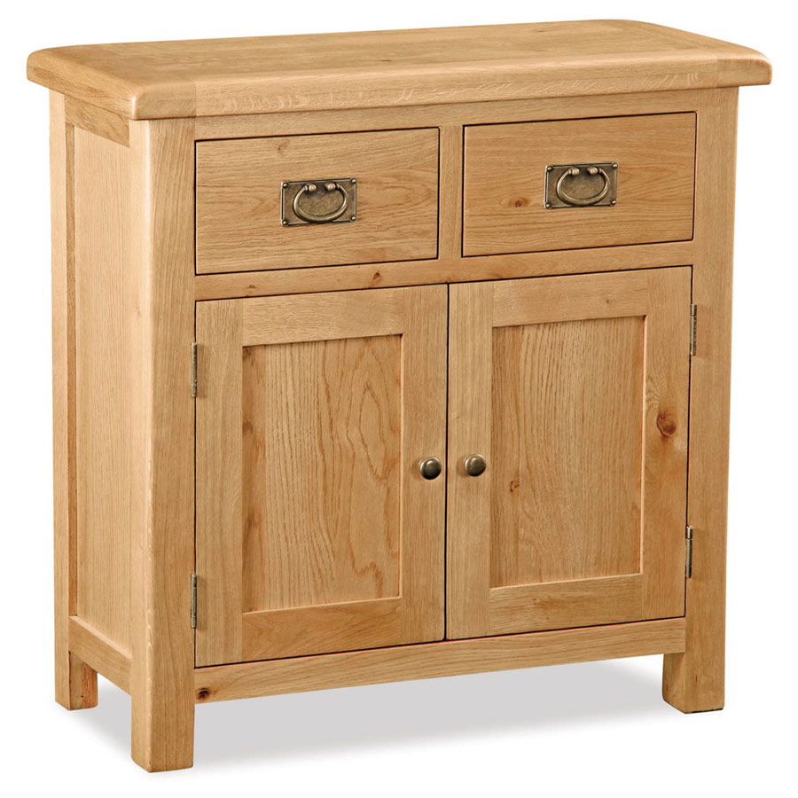 Salisbury Rustic Oak Mini Sideboard Wax Finish Fully Assembled
