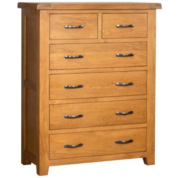 Summer Waxed Oak 2 Over 4 Chest Of Drawers | Assembled