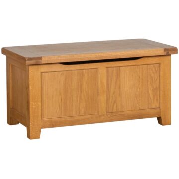 Summer Waxed Oak Blanket Box | Assembled
