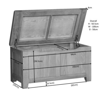 Summer Waxed Oak Blanket Box | Assembled