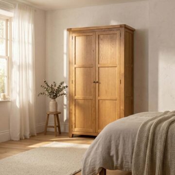 Summer Waxed Oak Double Wardrobe