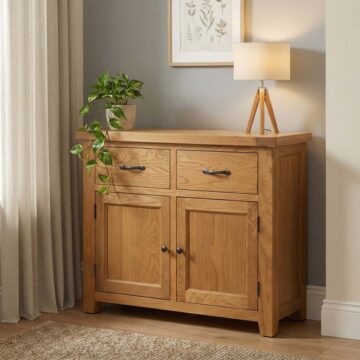 Summer Waxed Oak 2 Door 2 Drawer Sideboard | Assembled