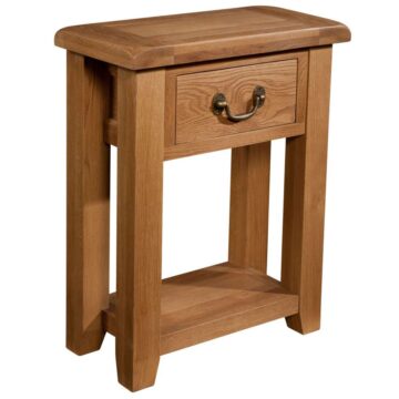 Somerset Waxed Oak Console Table With 1 Drawers | Clearance