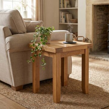 Summer Waxed Oak Lamp Table