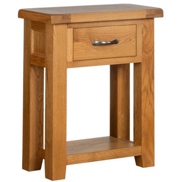 Summer Waxed Oak Console Table With 1 Drawers