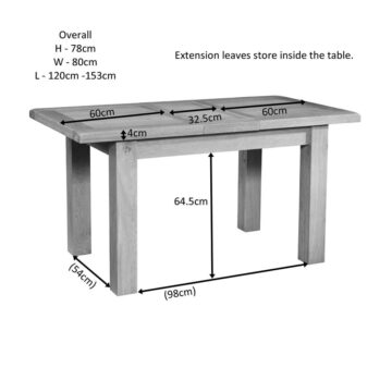 Summer Waxed Oak Extension Dining Table | 120 – 153cm