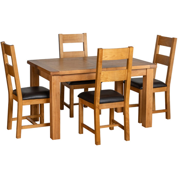 Summer 4ft 4" Waxed Oak Extension Dining | 132 - 198cm |  Table
