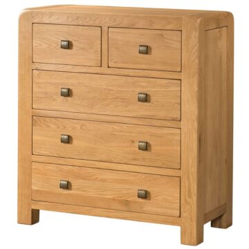 Haven Waxed Oak 2 Over 3 Chest | Assembled