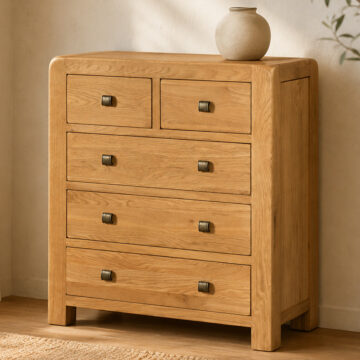 Haven Waxed Oak 2 Over 3 Chest | Assembled