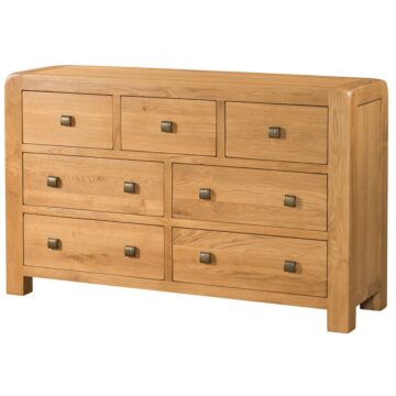 Avon Waxed Oak 3 Over 4 Chest of Drawers | Assembled