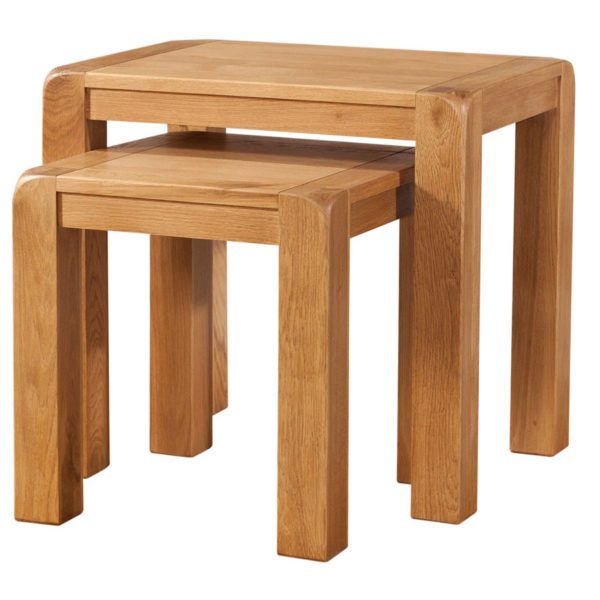 Haven Waxed Oak Nest Of Tables | Fully Assembled