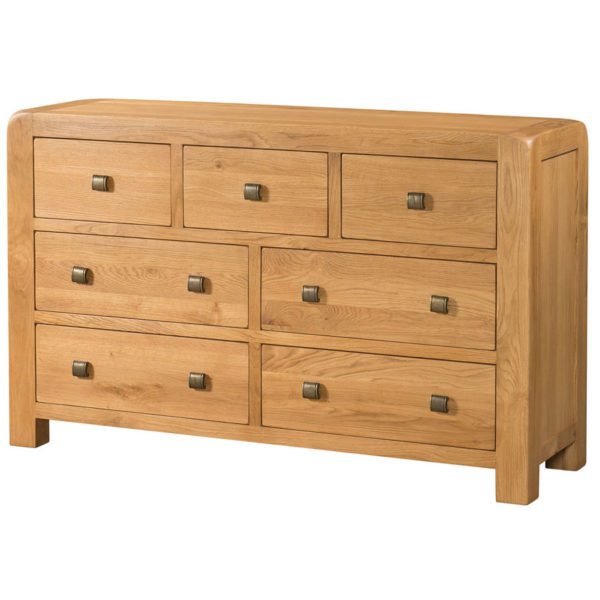 Haven Waxed Oak 3 Over 4 Chest | Fully Assembled