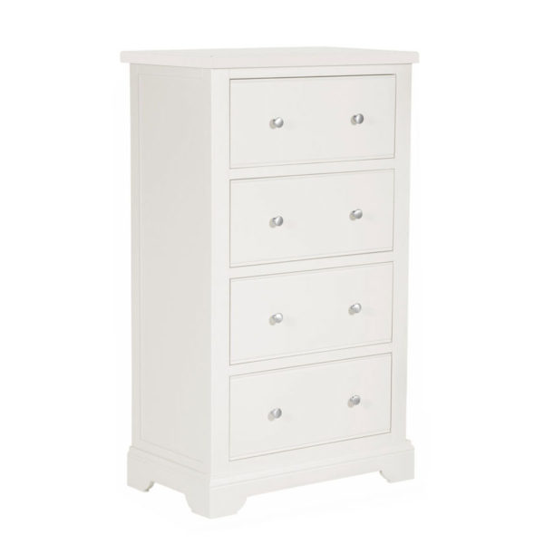 Cartmel White 4 Drawer Chest | Fully Assembled