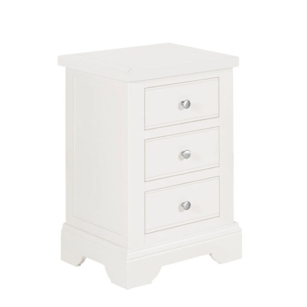 Cartmel White Bedside Table | Fully Assembled
