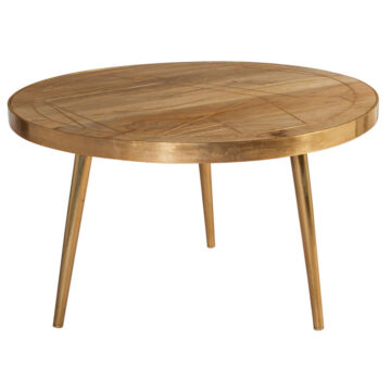 Light Gold Round Coffee Table