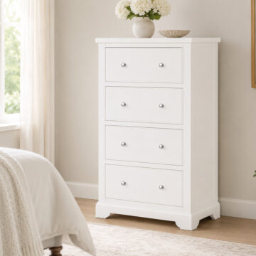 Cartmel White 4 Drawer Chest | Assembled