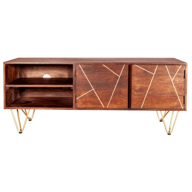 Dark Gold TV Unit Oak World