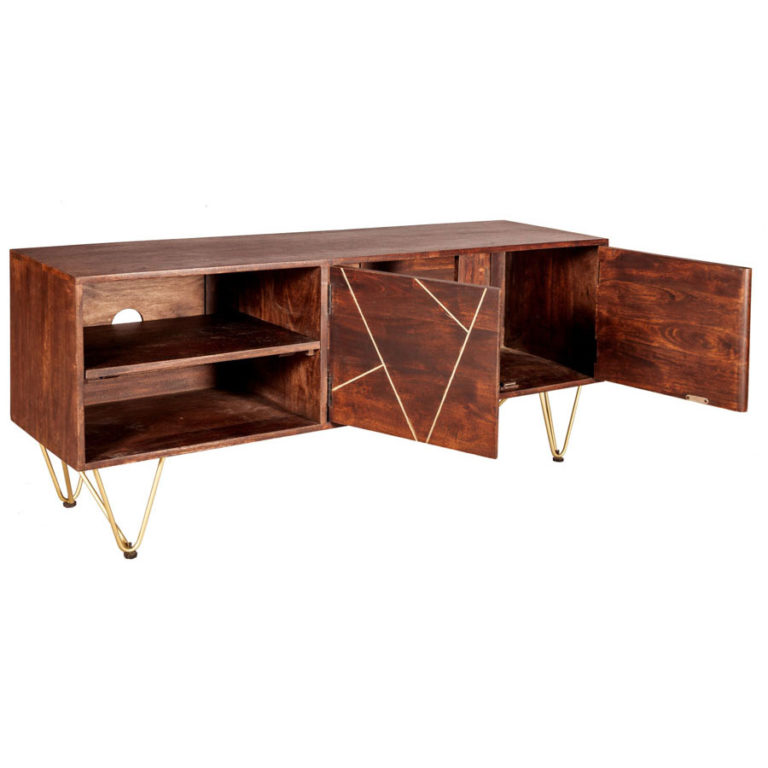 Dark Gold TV Unit Oak World