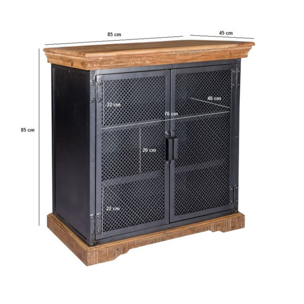 Houghton Industrial Dark Grey Cupboard