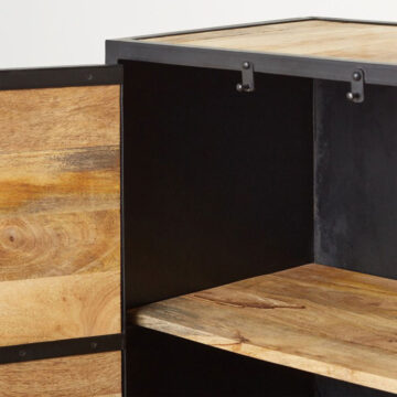 Moseley Industrial 4 Door Large Sideboard | Assembled