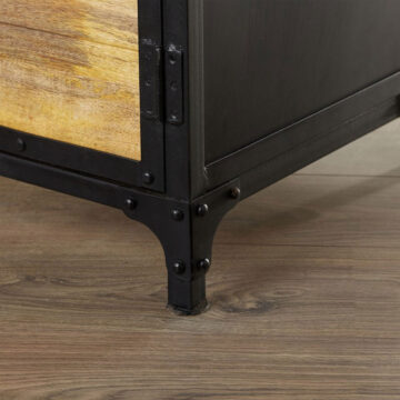 Moseley Industrial 4 Door Large Sideboard | Assembled