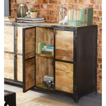 Moseley Industrial 4 Door Large Sideboard | Assembled