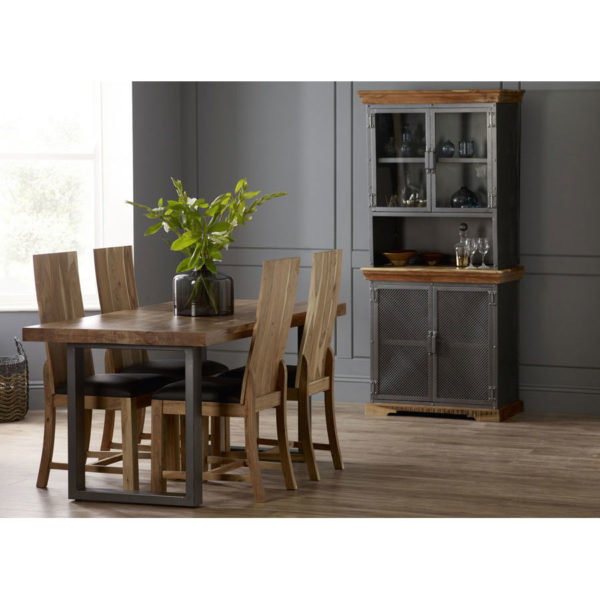 Houghton Industrial Dark Grey Dining Table
