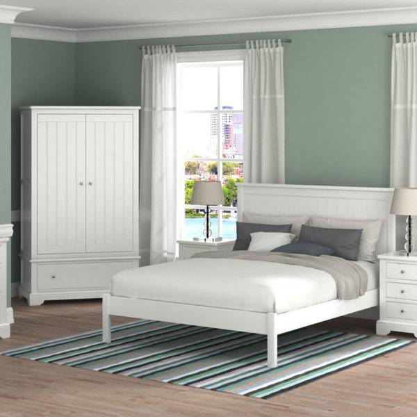 Cartmel White Ottoman | Fully Assembled