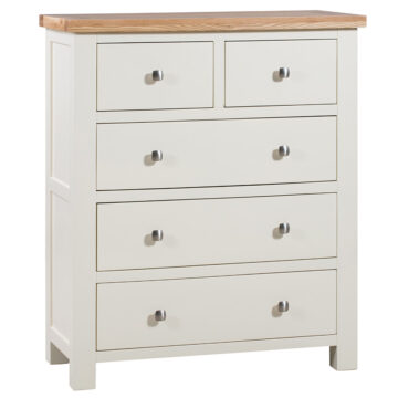 Wynyard Ivory 2 Over 3 Chest of Drawers | Assembled