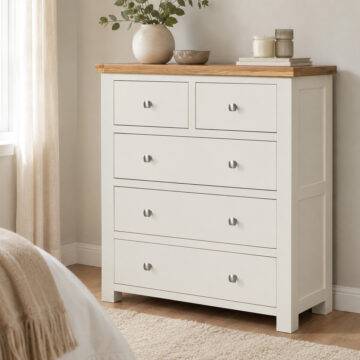 Wynyard Ivory 2 Over 3 Chest | Assembled