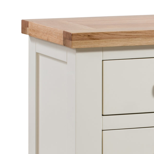 Wynyard Ivory 3 Drawer Bedside Table | Fully Assembled