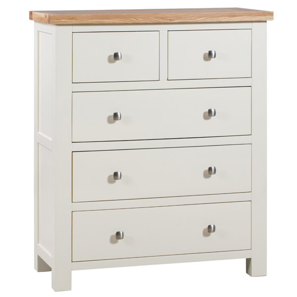 Wynyard Ivory 2 Over 3 Chest | Fully Assembled